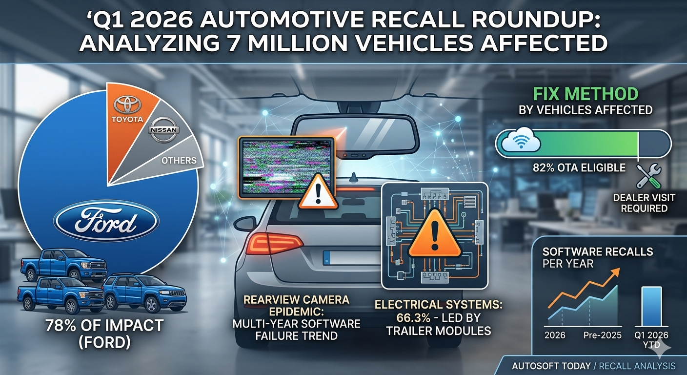 Q1 2026 Recall Roundup: Ford Dominates as Rearview Camera Issues Persist